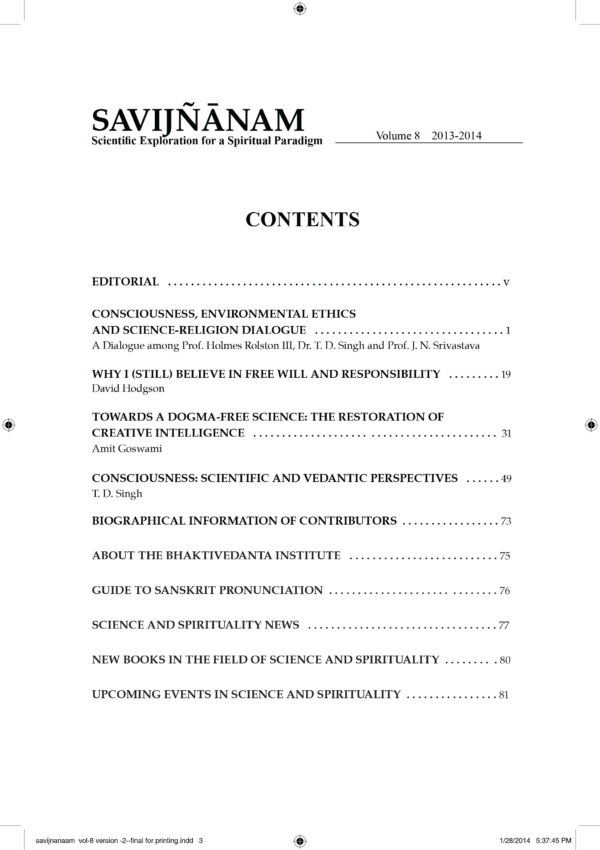 Savijnanam - Scientific Exploration for a Spiritual Paradigm - Vol. 8 - Image 3