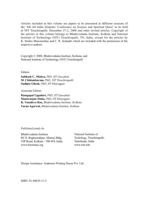 Science and Spiritual Quest-Proceedings of the 4th All India Students' Conference - Image 6