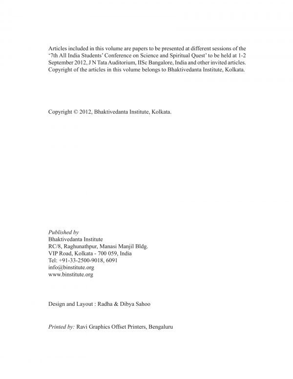 Science and Spiritual Quest-Proceedings of the 7th All India Students' Conference - Image 5