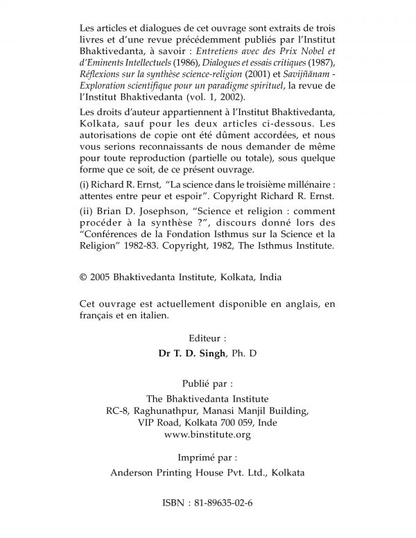 Seven Nobel Laureates on Science and Spirituality - French - Image 2